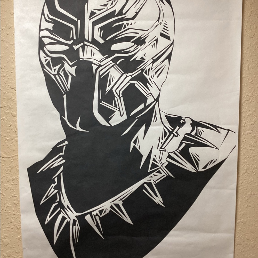 Black and White Graphic Art Poster